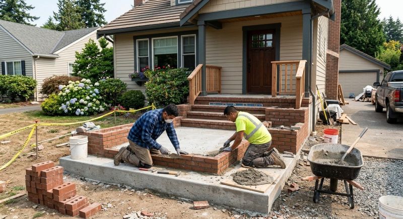 Brick Porch Installation