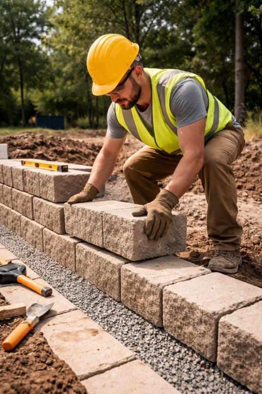 Block Wall Installation in Branford, CT