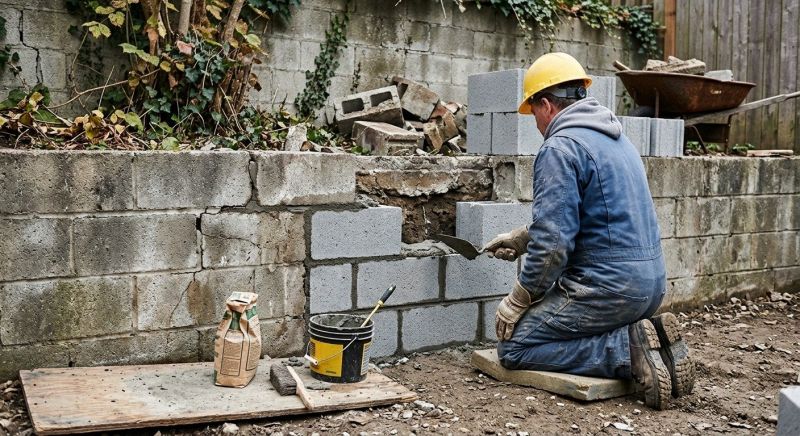 Block Wall Repair in Durham, CT