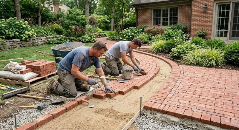 Brick Hardscape Installation in Bethel, CT