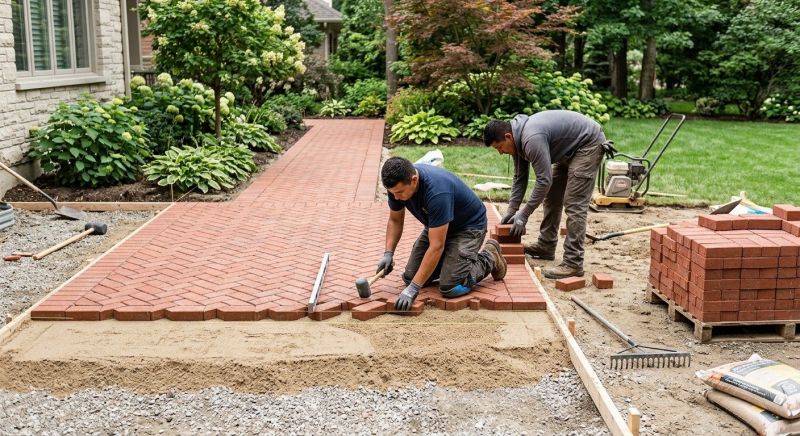 Brick Hardscape Installation in Hamden, CT
