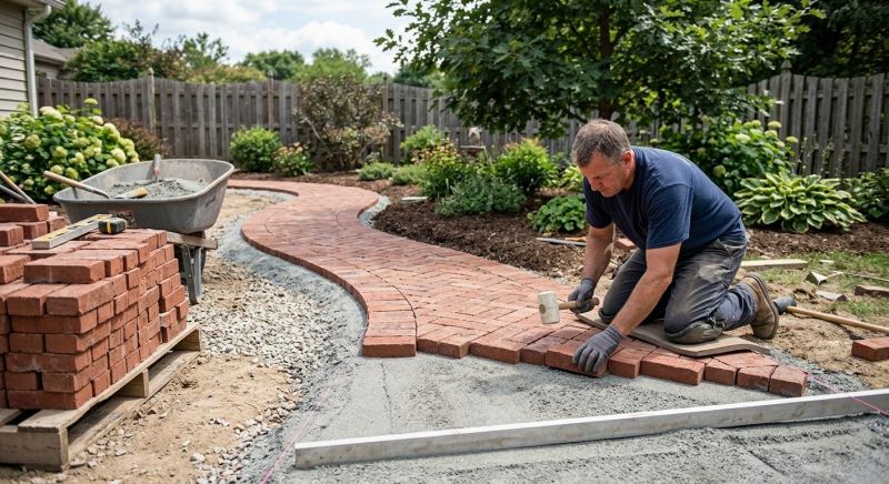 Brick Hardscape Installation in Wallingford, CT
