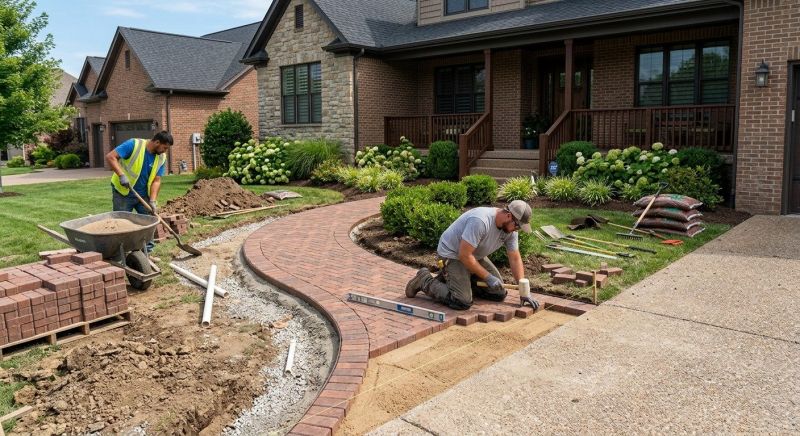 Brick Hardscaping Installation in Berlin, CT