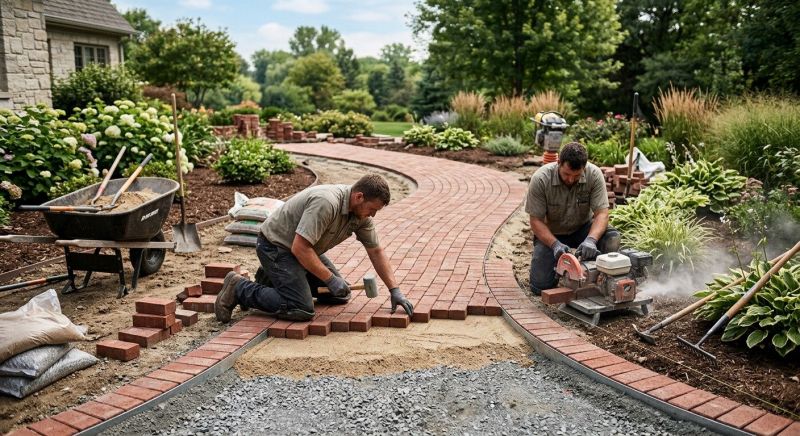 Brick Hardscaping Installation in North Haven, CT