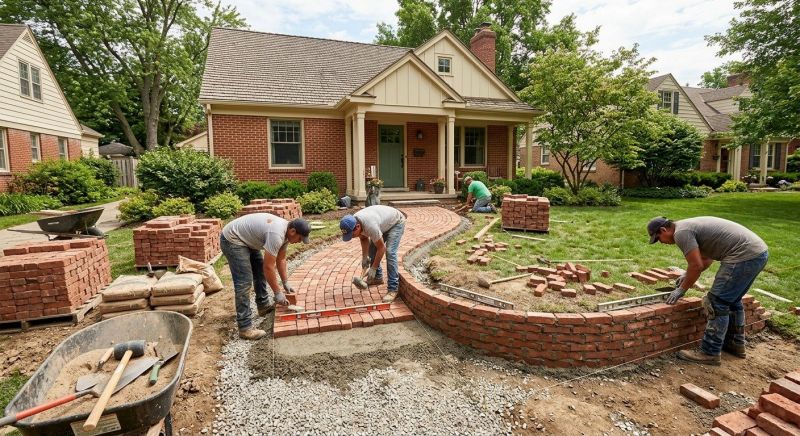 Brick Hardscaping Installation in Plainville, CT