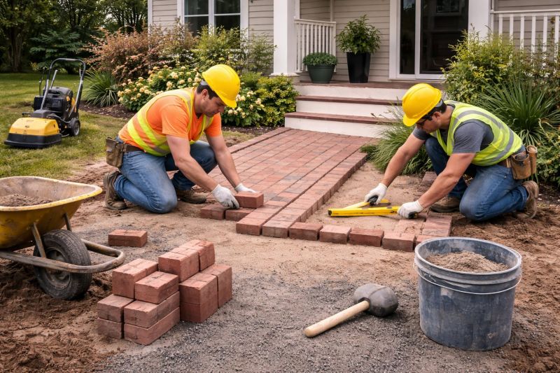 Brick Hardscaping Installation in Southbury, CT