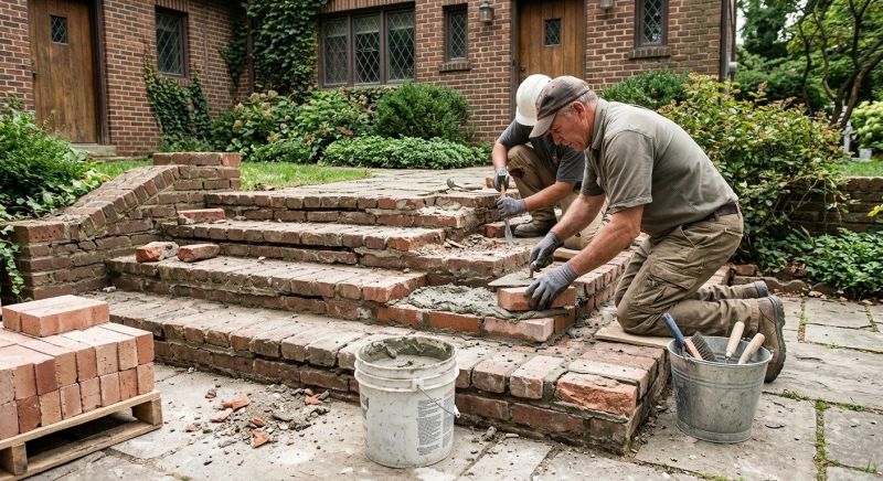 Brick Stairs Repair in Redding, CT