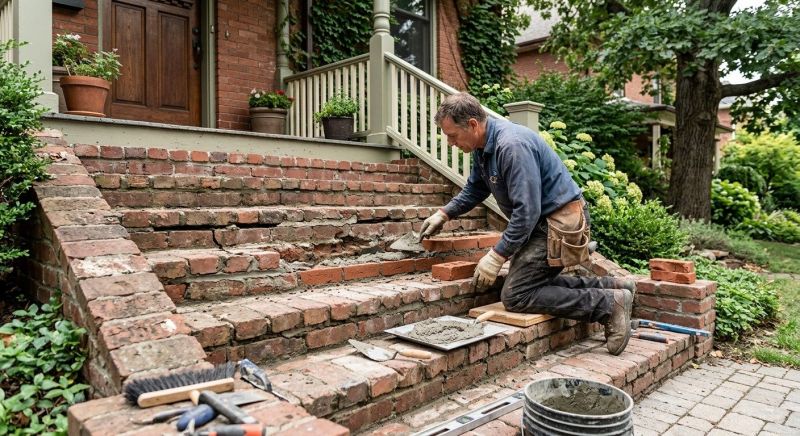 Brick Stairs Repair in Southbury, CT