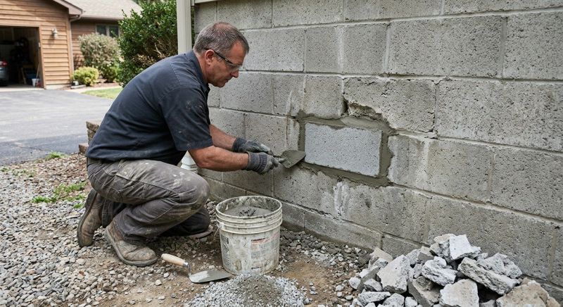 Cinder Block Wall Repair in Ansonia, CT