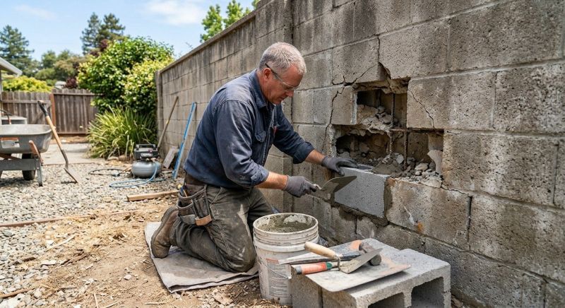 Concrete Block Repair in Newtown, CT