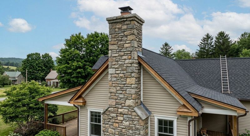 Stone Chimney Installation in Trumbull, CT