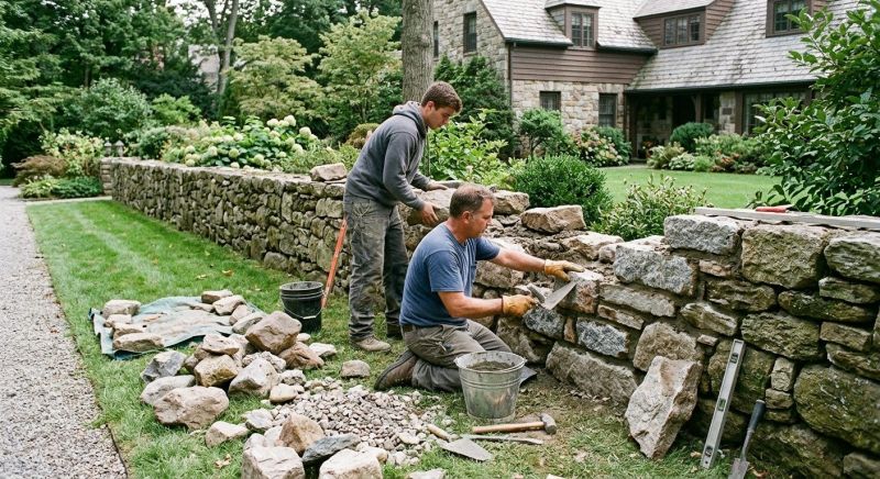 Stone Wall Repair in East Haven, CT