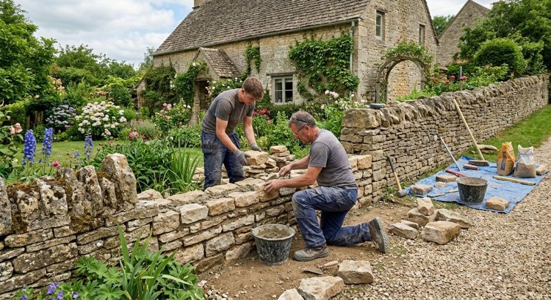 Stone Wall Repair in Haddam, CT